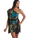 Baby Phat Printed One-Shoulder Dress