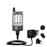 Gomadic for the PalmOne palm Treo 600 - International Wall / AC Charger for the PalmOne Treo 600 - Gomadic Brand w/ TipExchange Technology