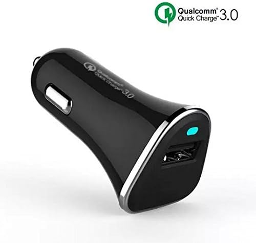 Qualcomm Quick Charge 3.0, 18W USB Car Charger (Quick Charge 2.0 Compatible) PowerPort+ 1 (White/Black) (Black)