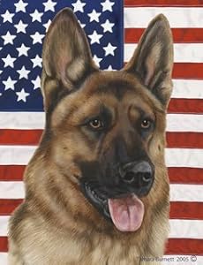 Amazon.com : German Shepherd: Indoor/Outdoor House Flag (Patriotic II