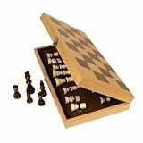 Wood Inlaid Chessboard with Storage