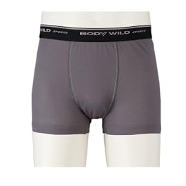 グンゼ BODYWILD SPORTS アクティコットメッシュリバーシブル ボクサーパンツ チャコールグレー BP1270