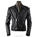 【高級牛革】天然レザーダブルタイプ　ライダースジャケット《ブラック》L