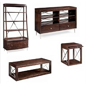 Bernhardt Furniture Sale 585 Lincoln Park Rectangular Cocktail Table Set with Square End Table in...