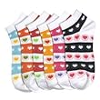 Mamia Lot of 3 Pairs Young Girls Ped Hearts Assorted Kids Socks