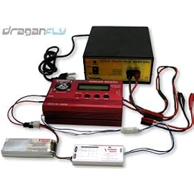 Draganflyer Battery Upgrade Kit: TP1010C Charger, 20A Power Supply, Balancer & Li Poly Battery