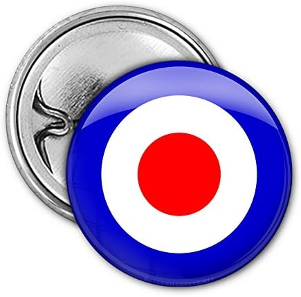 British Mod Target 1" Lapel Pin Button Badge 5-pk
