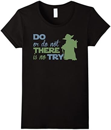 Women's There Is No Try T-shirts Small Black