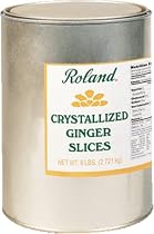 Roland Sliced Crystallized Ginger, 6-Pound Can