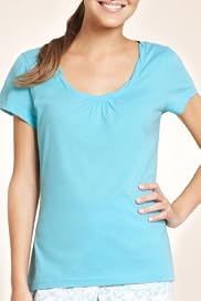 Pure Cotton Twisted Neckline Pyjama Top [T37-3184-S-BGHF]
