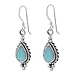 Sterling Silver with Pear Shape Turquoise Earrings