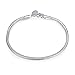 Yuren 3MM 925 Sterling Silver Snake Chains Bracelet fit European Beads