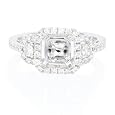 Diamond Platinum Engagement Ring Setting
