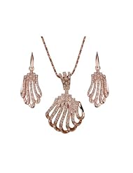 Generic Women 18k Gold Plated Set Necklace Earrings