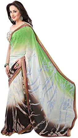 Womantra Fashion Floral Printed Georgette Saree