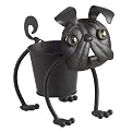 Mini Pug Dog Metal Planter