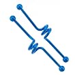 Blue Anodized Stainless Steel Industrial - 14 Gauge - 1.75 Inches Length - Sold as a Pair