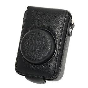 �tui look r�tro de Delamax pour Panasonic Lumix DMC-LX3 en cuir* noir mat - Style r�tro / Oldstyle pour votre appareil photo