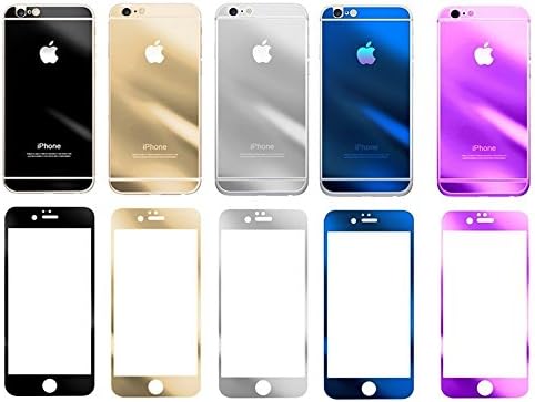 Tiny?Electroplating Mirror Effect Tempered Glass Screen Protector Film Decal Skin Sticker for iPhone 6/6Plus