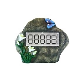 Solar Powered House Home Address Large Number Rock by 