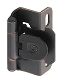Amerock BP8719-ORB Single Demountable Partial Wrap Hinge 1/2-Inch Overlay, Oil Rubbed Bronze