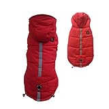 PetsLove Doggie Down Jacket Coat Pet Clothes Dog Warm Clothing for Winter Red L