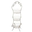 32.5" Antique Style Three-Tier Kitchen Storage Basket Stand