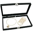 White Velvet Insert Glass Top Jewelry Display Case New