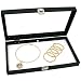 White Velvet Insert Glass Top Jewelry Display Case New
