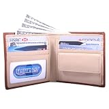 Leatherbay Double Fold Wallet with Coin Pocket - Tan Natural