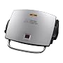 George Foreman 14525 Family Removable Plates Grill and Melt - Brushed Steel, 4 Portion