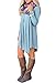 DEARCASE Long Sleeve T-Shirt Dress for Women Royal Blue Medium V-Neck Spring Casual Loose Fall Winter Irregular Hem Solid A-Line Wedding Guest Jersey Flowy Swing Sweater Tunic Short Dresses