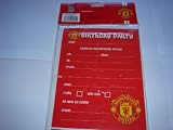 OFFICIAL MANCHESTER UNITED F.C. BIRTHDAY PARTY INVITATIONS & ENVELOPES 20 PACK