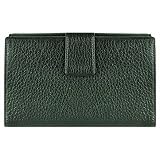 Tavecchi Women's Soft Genuine Italian Leather Flap Wallet Black