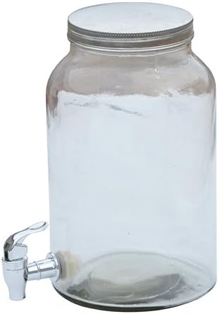 Glass Mason Jar Beverage Dispenser by KitchInspirations (1 Gallon)