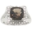 White Solid Gold Ring Womens 3c Garnet Diamond New