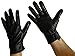 FOWNES Men's Cashmere Lined Black Lambskin/Conductive Leather Gloves