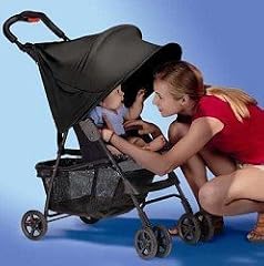 Cheap Product RayShade® UV Protective Stroller Shade Improves Sun Protection for Strollers, Joggers and Prams Black Onsale