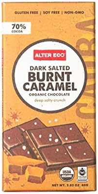 DARK SALTED BURNT CARAMEL ORGANIC CHOCOLATE BAR
