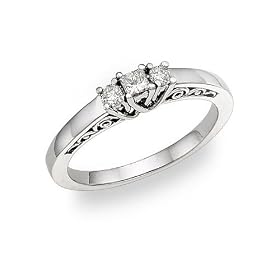 1/4 Carat Art Deco Diamond Engagement Ring