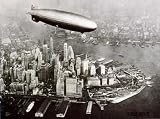 (24x32) Transglobe Zeppelin Over New York City Art Print Poster