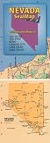 Nevada Seal Map with Detailed Maps of Las Vegas, the Strip, Reno, Carson City, Lake Mead, Lake Tahoe, Boulder City, Nevada Mileages (2008 Printing, Laminated)