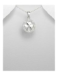 Shamrock CZ Pendant Necklace In 92.5 Sterling Silver