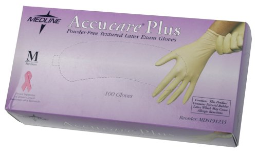 ^Accucare Plus PF Polymer Latex Gloves - Small Min.Order is 1 CS ( 10 box / Case; 1,000 Each / Case; )