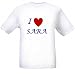 I LOVE SARA - Name-series - White T-shirt