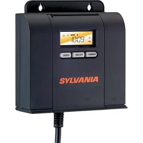 Sylvania SA210 15 Amp Zip-Set Digital Outdoor Timer with Three Outlets by Sylvania