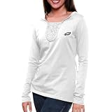 NFL Cutter & Buck Philadelphia Eagles Ladies Dulcet Long Sleeve Henley T-Shirt - White (Medium)