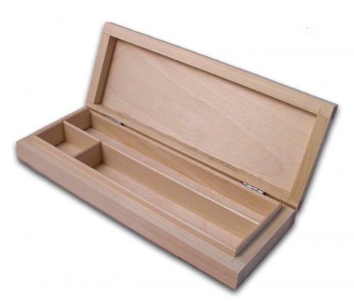 Stiftebox, Holz-Schachtel, mit Trennw&Atilde;&curren;nden, 
