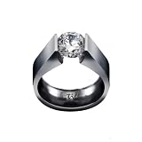 B.Tiff New York RG093R Stainless Steel jewelry in Tension Setting with Signity Star Stone
