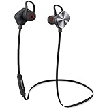 Mpow Magneto Bluetooth 4.1 In-ear aptX Stereo Sports Headphones with 8-Hour Mic Talking Time-Silver